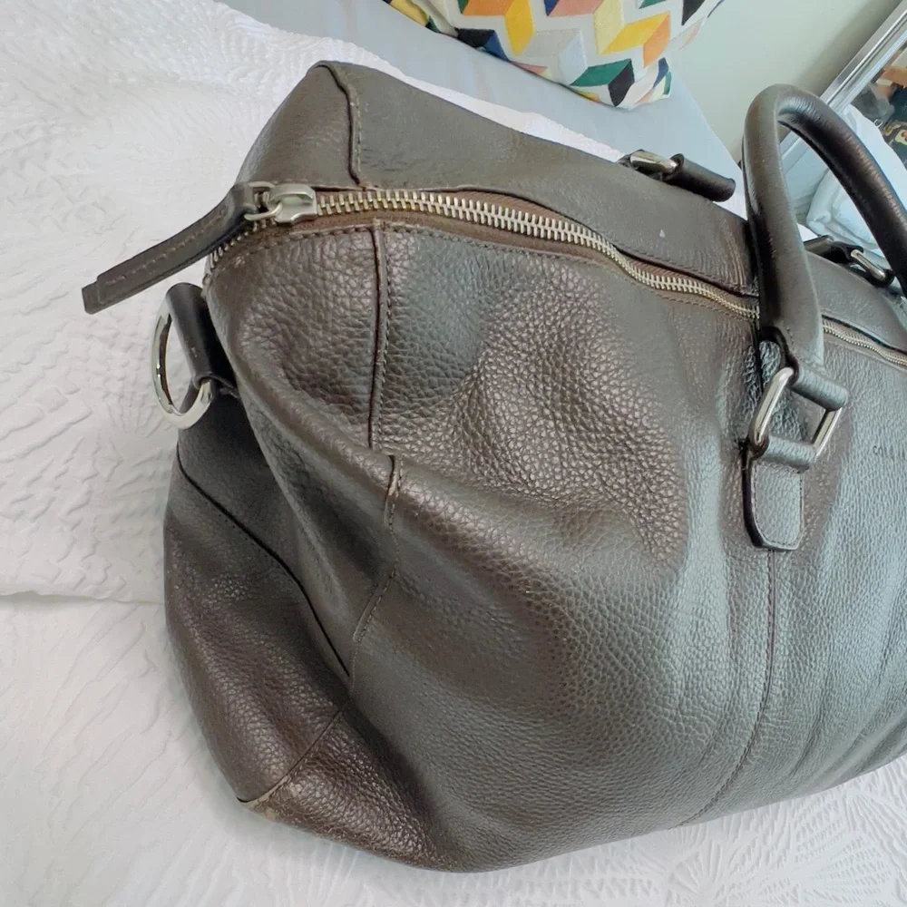 COLE HAAN: Brown Weekend Bag